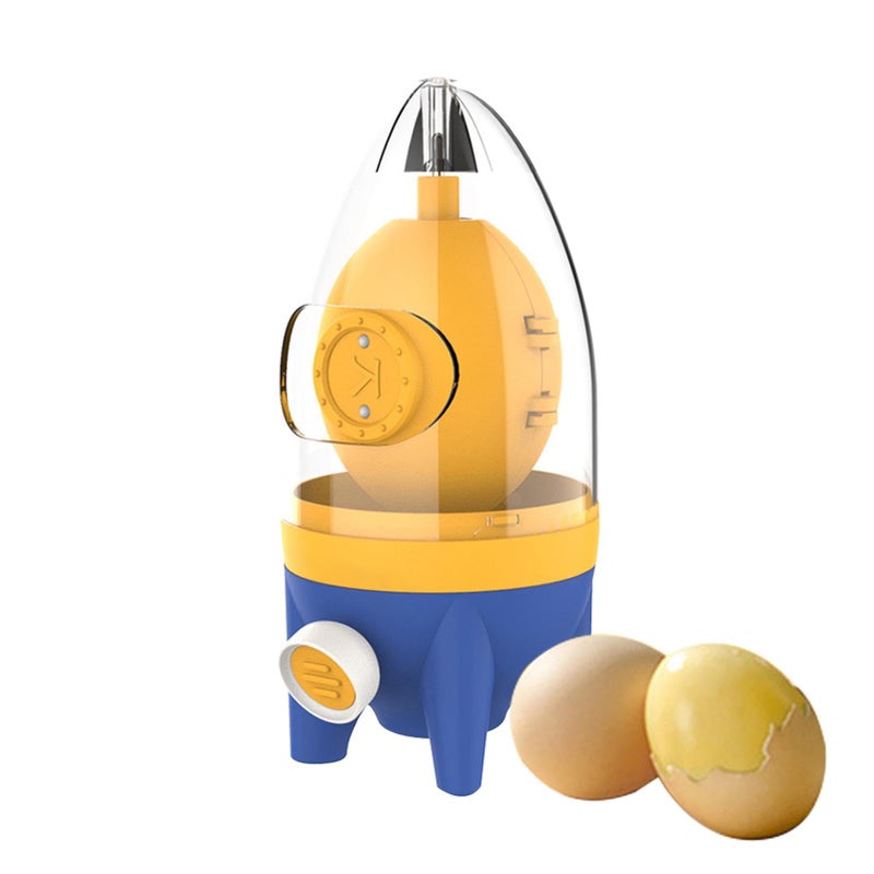 Calidaka Egg Yolk Mixer with Pulling Rope, Egg Scrambl-er Shaker, Quick Golden Manual Egg Maker,Egg Homogenizer Manual Puller Egg Shaker for Kitchen Mixing Egg Whites and Yolks - Image 1
