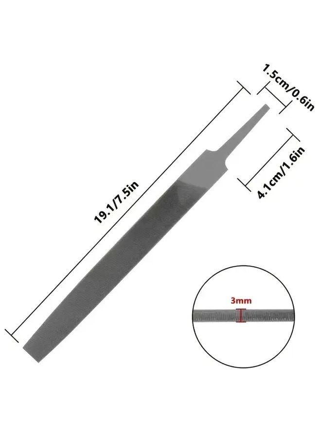 ملف مسطح مزدوج القطع مقاس 6 بوصة باللون الرمادي - أداة معدنية متينة ومريحة للنجارة - Image 4