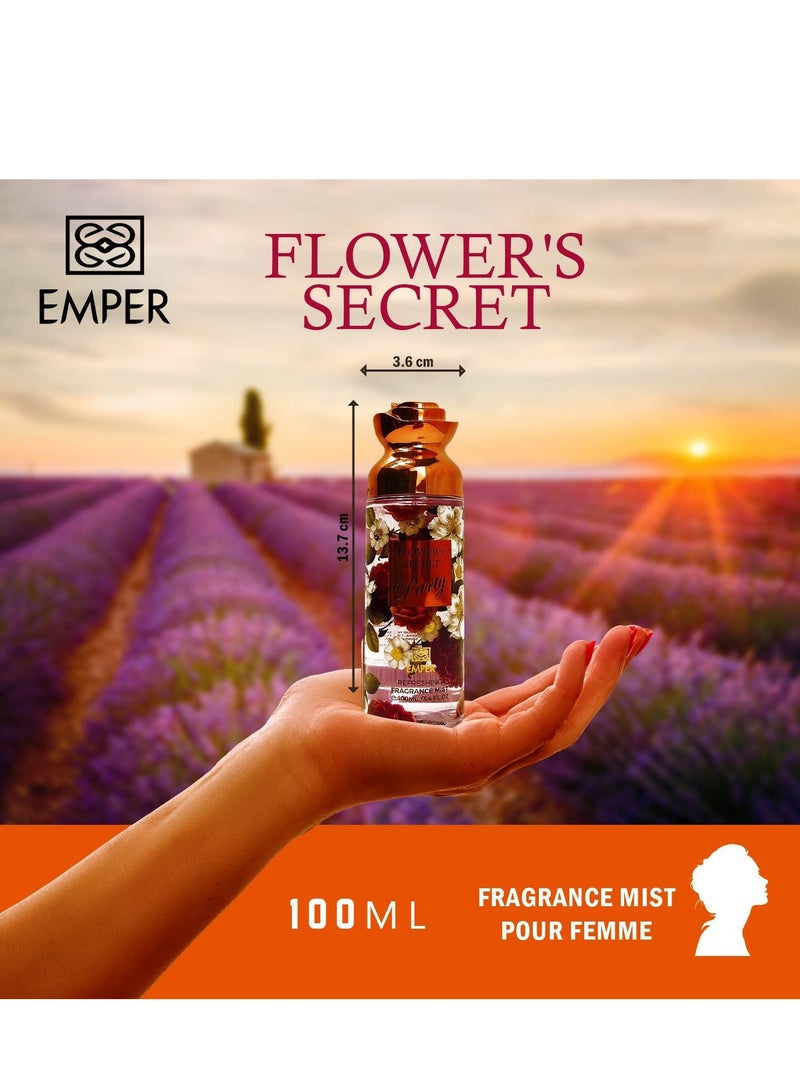 امبر معطر الجسم فلاورز سيكريت بارتي - للنساء - 100 مل - Image 2