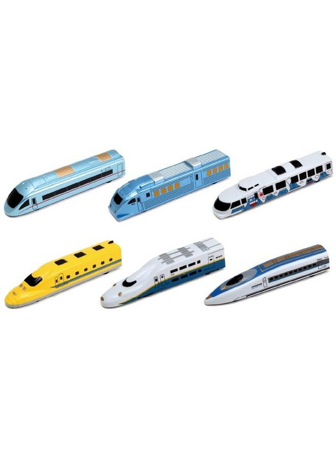 PowerTRC PowerTRC Bullet Train Toys Set for Toddlers Kids Boys, Pull Back City Subway Train High Speed Modern Locomotives Toys Set Party Favors Bulk Gifts for Ages 3 4 5 6 7 8 9 (12 Pcs)  - Image 3