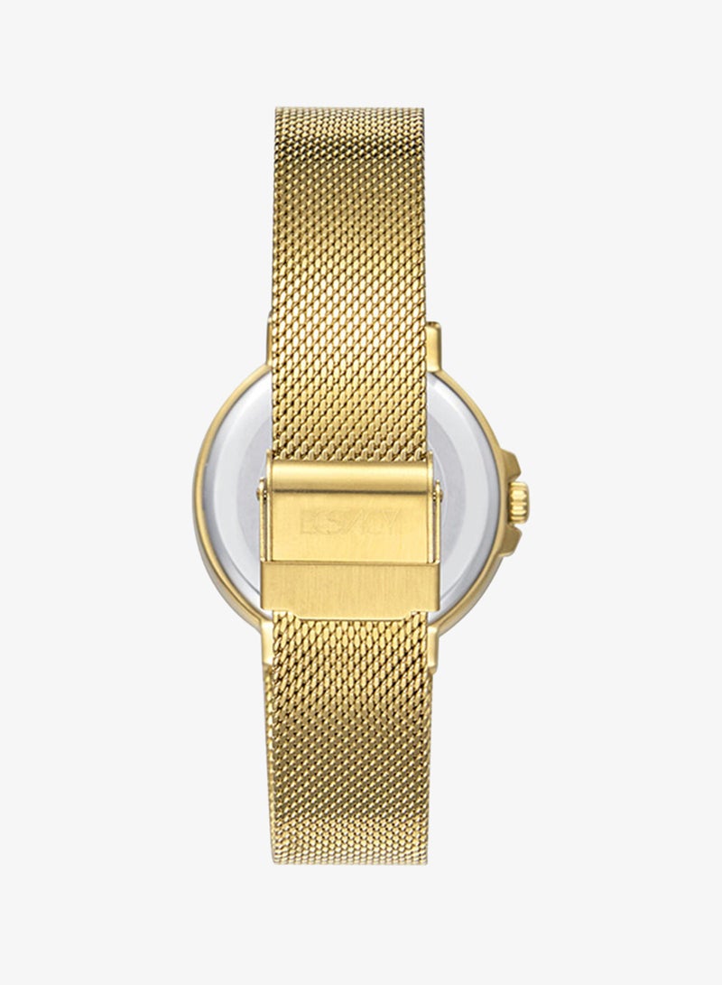 ECSTACY Women's Chronograph Round Shape Stainless Steel Wrist Watch E23603-GMGC - 38 Mm - Image 3