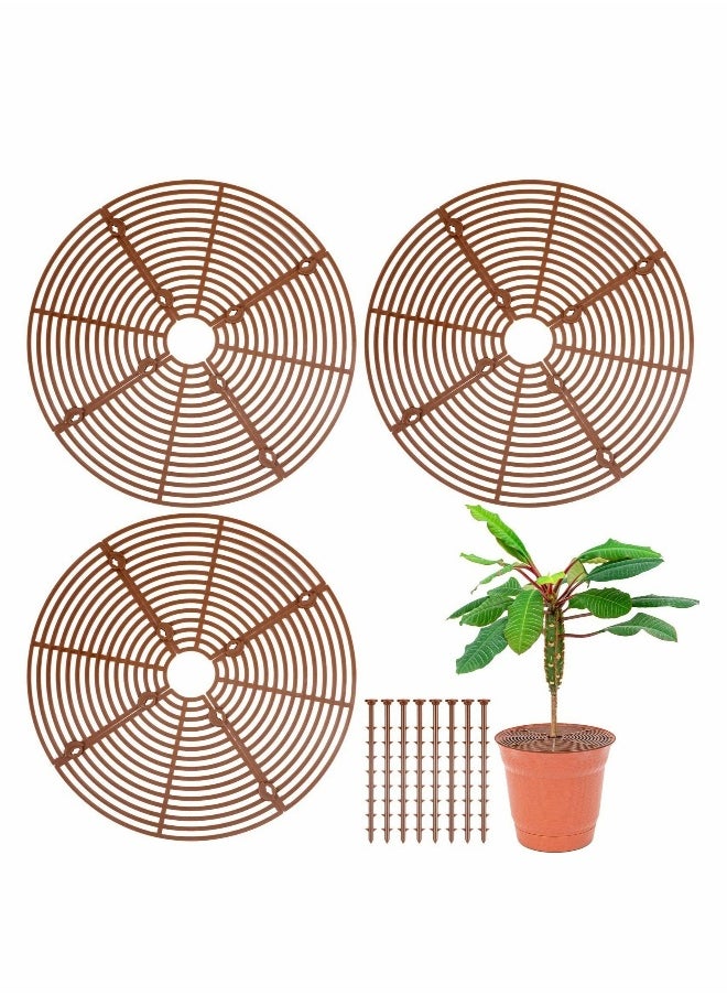 Generic Plant Pot Grid with Center Cutout Cuttable Flower Cover Soil Protectors TERRIFI from Animals Safety Stake Cat Pet Digging Stopper Gardening 3 Pcs  - Image 1