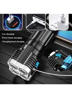 Generic L-S03 Strong Light 4 Modes of light  Long-range Flashlight Rechargeable COB Side Light Searchlight  - Image 3