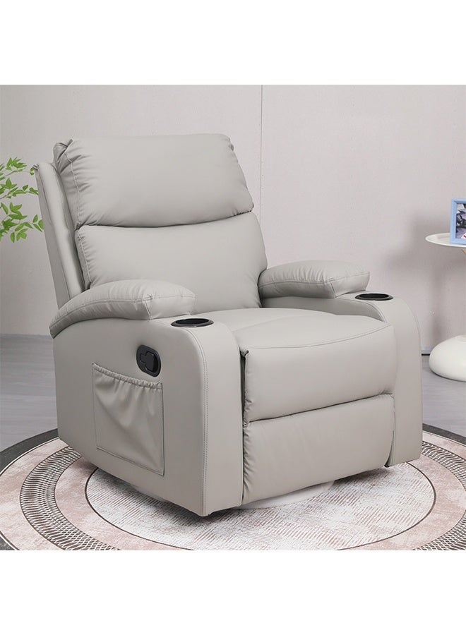 إن كي أكس أريكة مساحة كابينة فردية بسيطة لغرفة المعيشة وغرفة النوم وحامل أكواب متعدد الوظائف وكرسي هزاز مسطح متكئ - Image 1