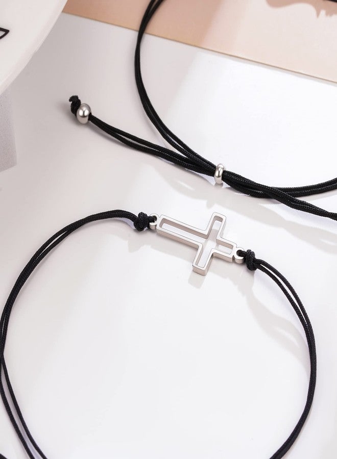 Tarsus Cross Matching Bracelets For 2 Friends Couple Sisters BFF Friendship Bracelets Couples Gifts Best Friend Jewelry Gifts - Image 5