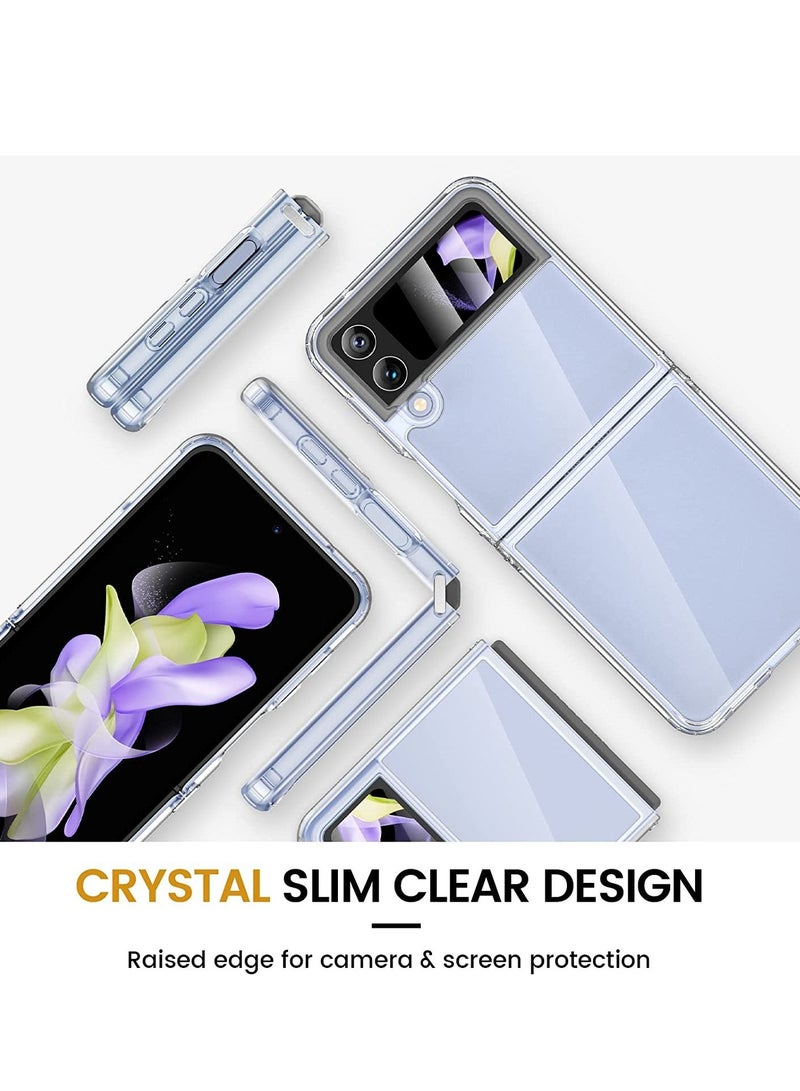 Samsung Galaxy Z Flip 4 Case, Galaxy Z Flip 4 Clear Case [Anti-Yellow] Slim Thin Premium TPU Crystal Shockproof Protective Cover Case for Samsung Galaxy Z Flip 4 5G 2022 - Full Clear - Image 4