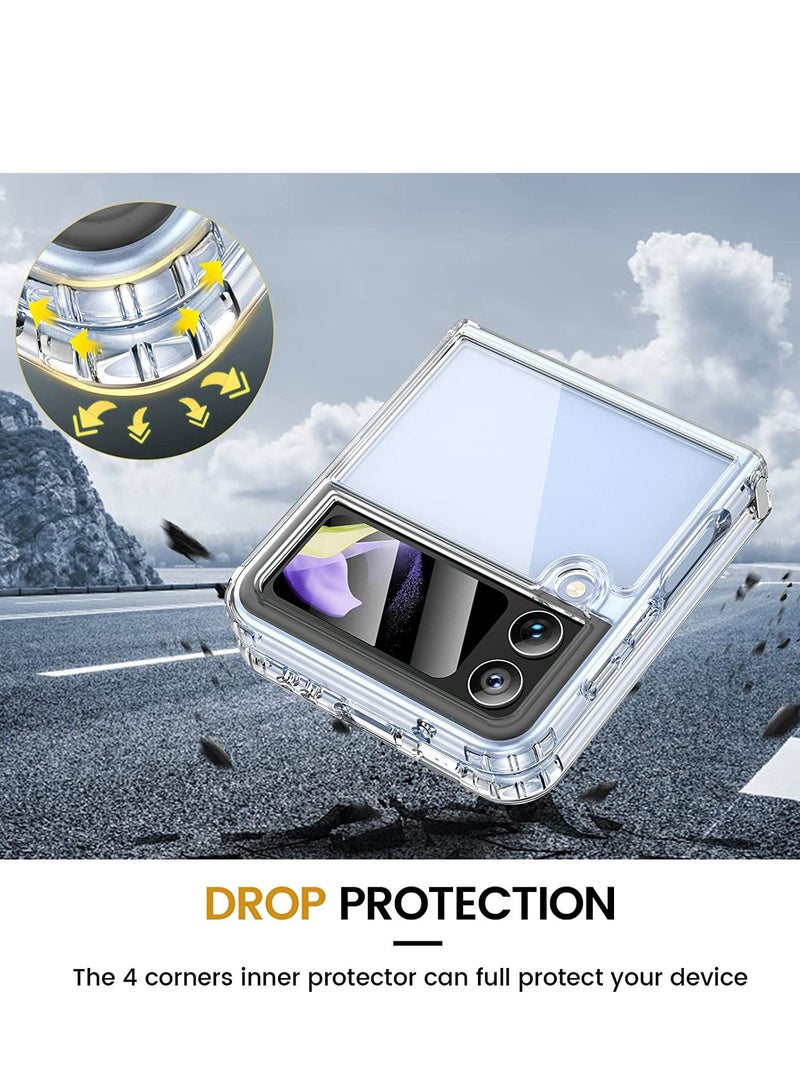 Samsung Galaxy Z Flip 4 Case, Galaxy Z Flip 4 Clear Case [Anti-Yellow] Slim Thin Premium TPU Crystal Shockproof Protective Cover Case for Samsung Galaxy Z Flip 4 5G 2022 - Full Clear - Image 5