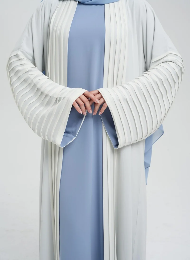 ميم باي ماريا Pleated front open abaya