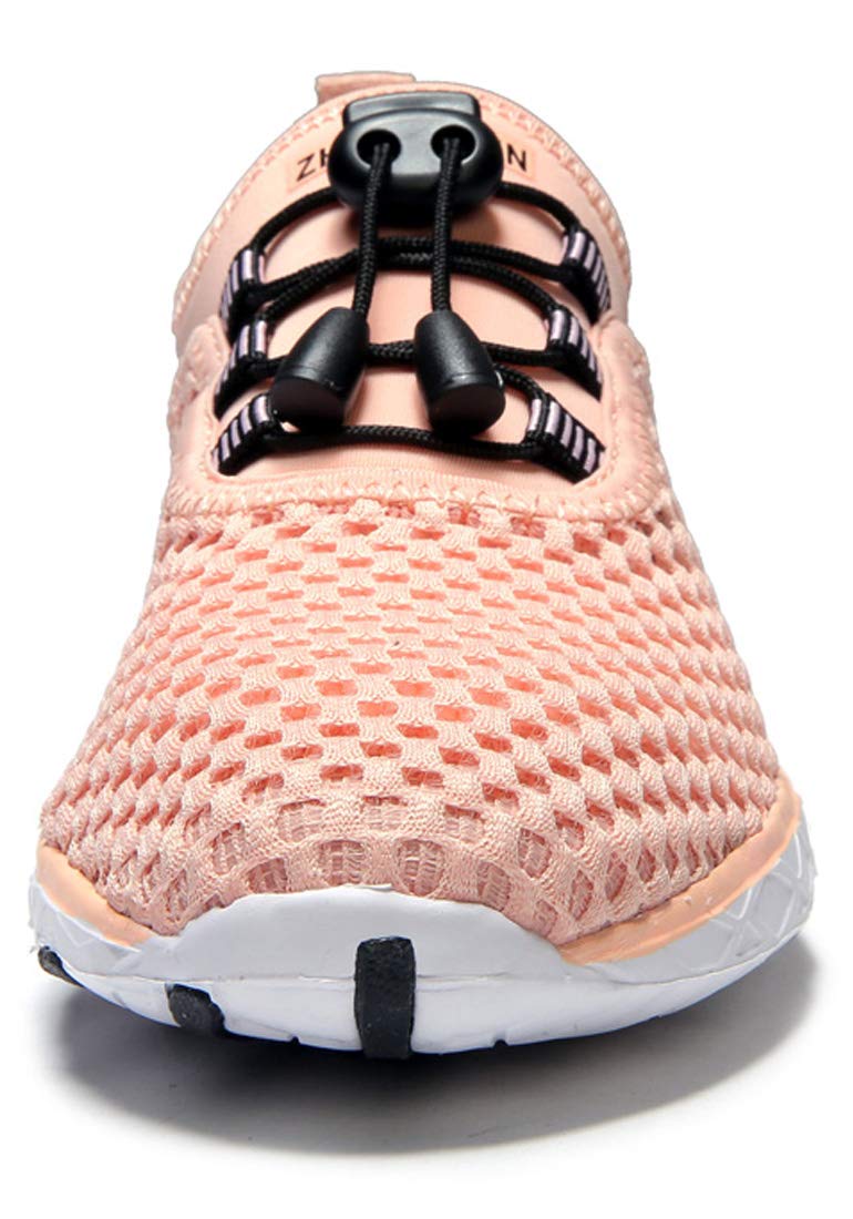 Zhuanglin Women's Quick Drying Aqua Water Shoes,Pinkorange,11 B(M) US - Image 4
