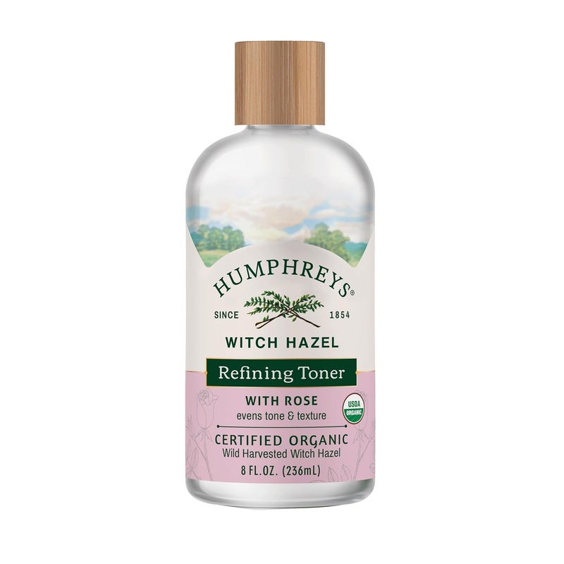 Humphreys Clarify  Soothe Witch Hazel with Rose Organic Toner Clear 8 Oz  Pack of 1