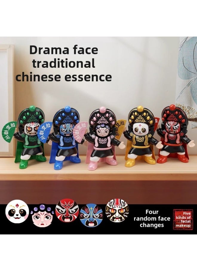 Generic Face-changing Sichuan Opera Doll Toy Peking Opera Facial Mask Panda Doll Doll Ornaments Universal Trendy Sichuan Souvenirs-Color:Xl✅Buy One Get One Free✅Gift Box✅Gold+blue  - Image 4