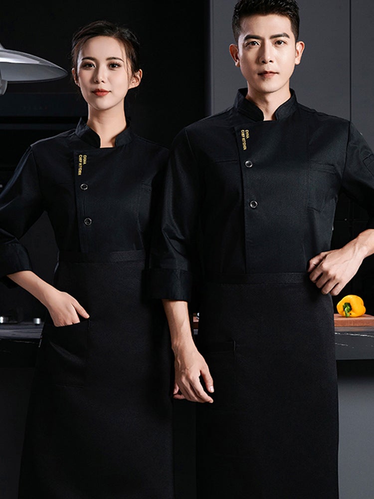 New Catering Chef Work Clothes Long Sleeve Clothes For Men And Women Plus Size Suit Restaurant Restaurant Kitchen Uniform Enlarge - Image 5