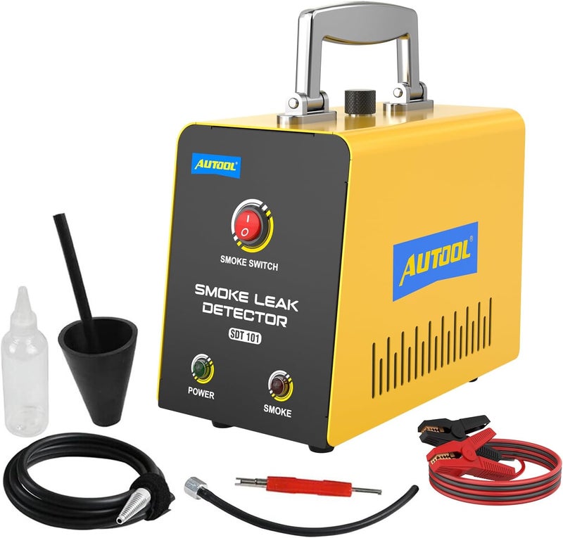 Autool Automotive Smoke Machine Leak Detector,Evap Vacuum Smoke Diagnostic Tester,Pipeline Fuel Leakage Detector Compatible with 12V Cars, Trucks, Motorcycle, ATV, Boats, Snowmobiles - Image 1