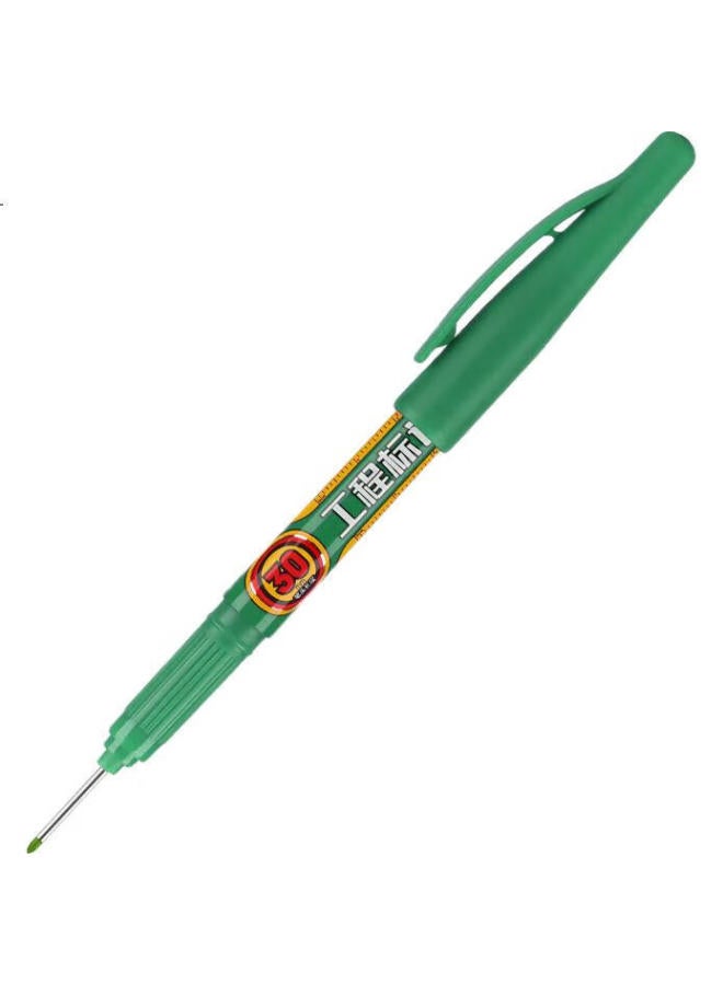Baoke (Baoke) Mp2935 Long Nib Engineering Marker Pen Oil-Based Multi-Purpose Pen Head Length 30Mm Long Fine Tip Marker Pen Green 12Pcs/Box - Image 1