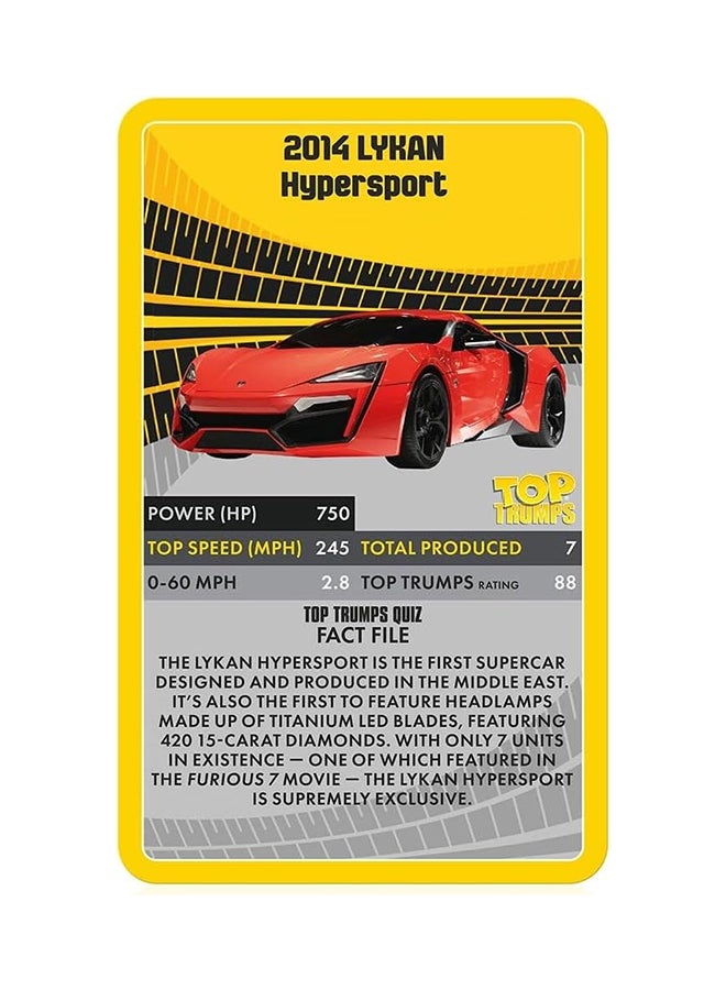Winning Moves Toptrumps Super Cars Card - Image 5