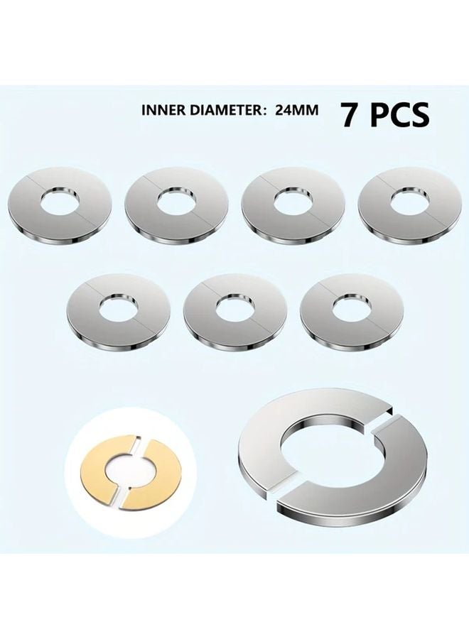 7pcs 24mm Inner Diameter Stainless Steel Decorative Covers For Faucets Gas Water Heater - Image 1