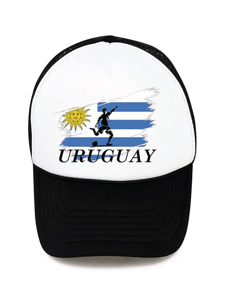 قبعة أوروغواي الرياضية مع قفل بلاستيكي قابل للتعديل للرجال والنساء - Image 1