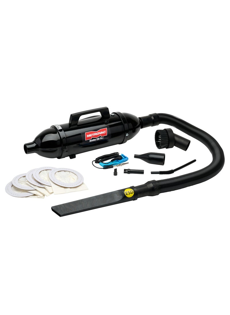 Metrovac METROVAC DataVac ESD Safe Pro Series MDV1ESD Compact Computer Vacuum  Blower for Electronics AntiStatic HEPA Filtration and Durable 