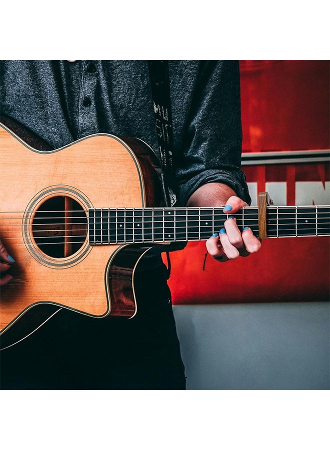 Guitar Capo for Acoustic and Electric Guitars - Rosewood Color with 5 Picks - Image 5