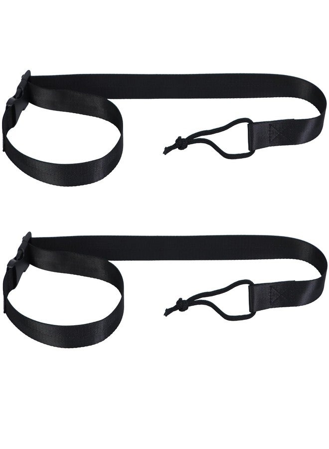 Sozize Snowboard Leash - 41 Inch Adjustable Snowboard Leash Bindings Straps for Men & Women (2 Pcs, Black) - Image 1