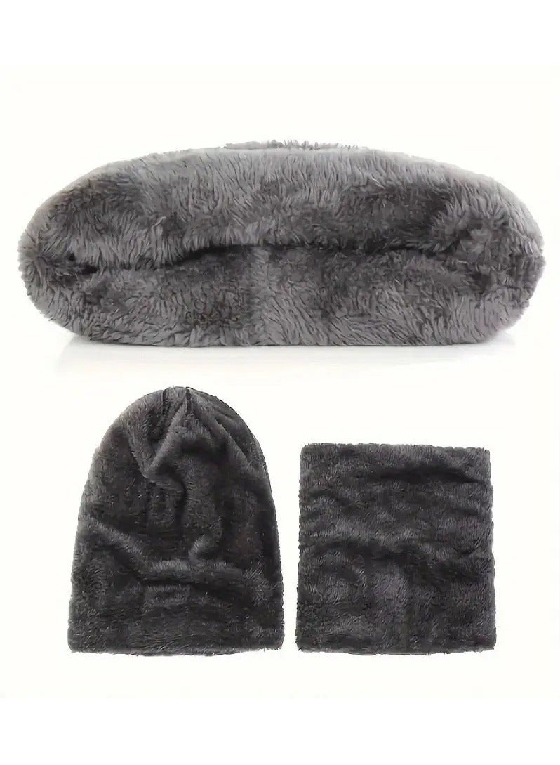 MASIA 4-Piece Winter Set – Black Hat, Gloves, Scarf, and Warm Knitted Socks for Men and Women – Winter Hat, Sports & Fitness, Protective Gear, Headwear - Image 4