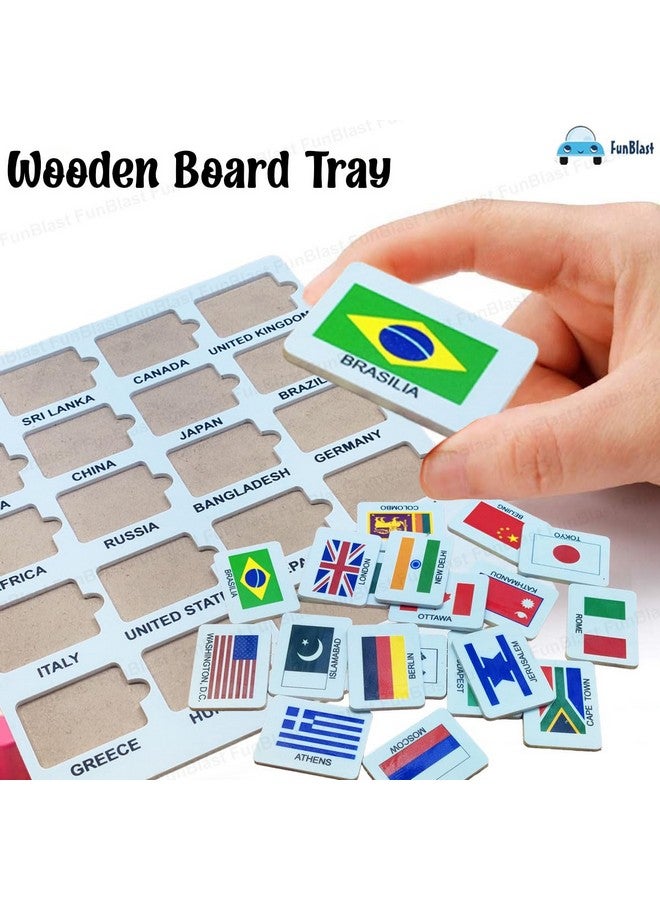 FunBlast World Country Flags for Kids - Countries and Capitals Learning Jigsaw Board Games for Kids Educational and Learning Aid Toys for Kids (Multicolor) - Image 4