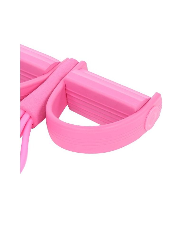 مقوي البطن لتقليل الوزن مع مقاومة لتمارين الساقين للبطن والخصر والذراعين، حبل مرن، وردي - Image 3