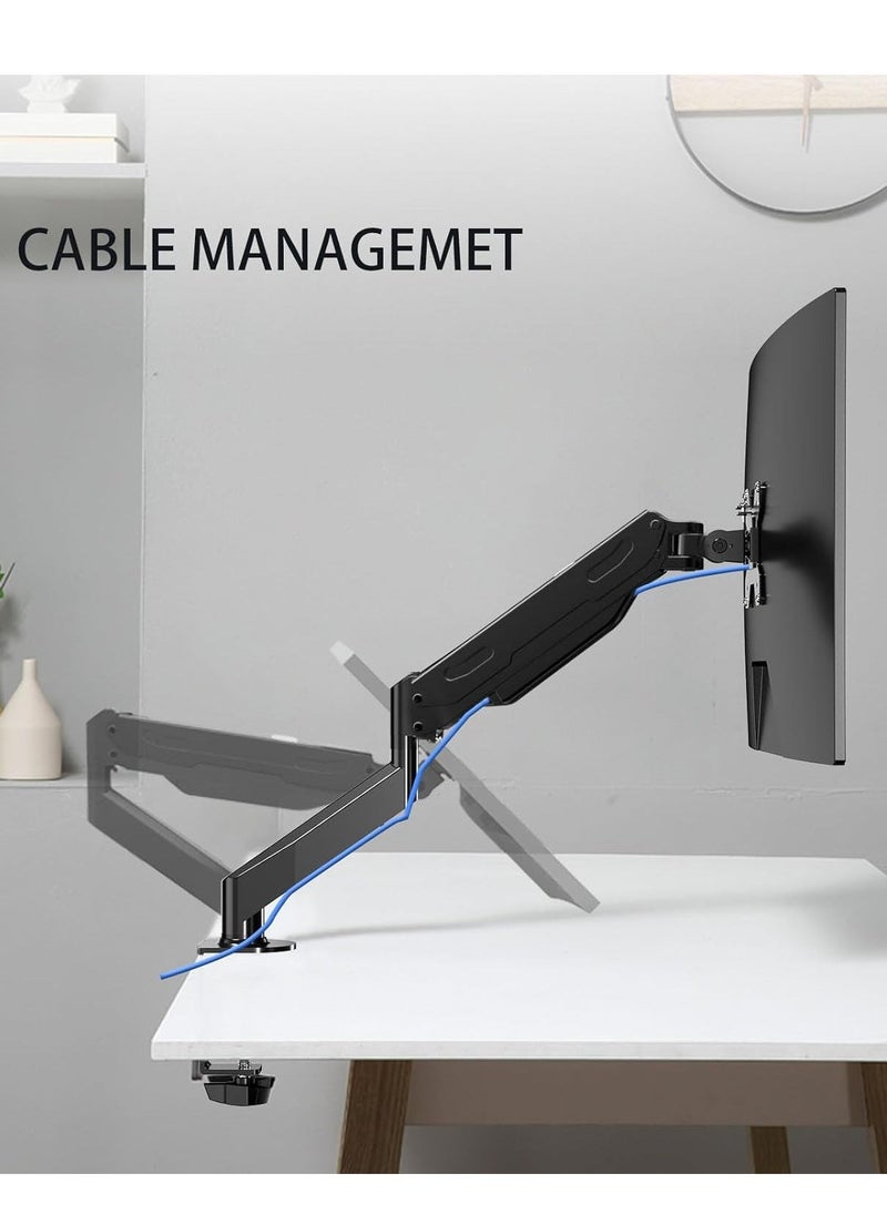 ELTRAZONE 17-27 Inch LCD Monitor Stand – Gas Spring Monitor Arm, 360° Rotatable, Height Adjustable Swivel, VESA 75x75/100x100mm, MD81 – Ergonomic Desk Mount for Office, Home, and Gaming, Sturdy and Flexible Display Solution  - Image 4