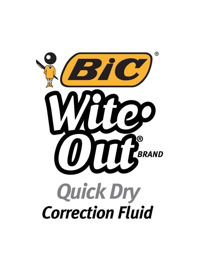 Bic Wite-Out Brand Quick Dry Correction Fluid, 20 ml, White, 12-Count - Image 5
