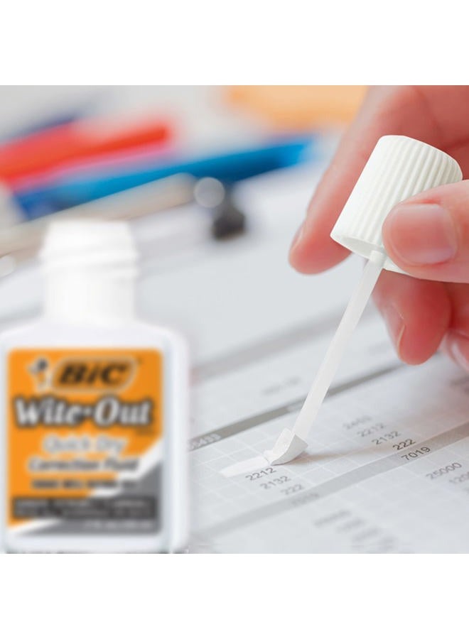Bic Wite-Out Brand Quick Dry Correction Fluid, 20 ml, White, 12-Count - Image 3