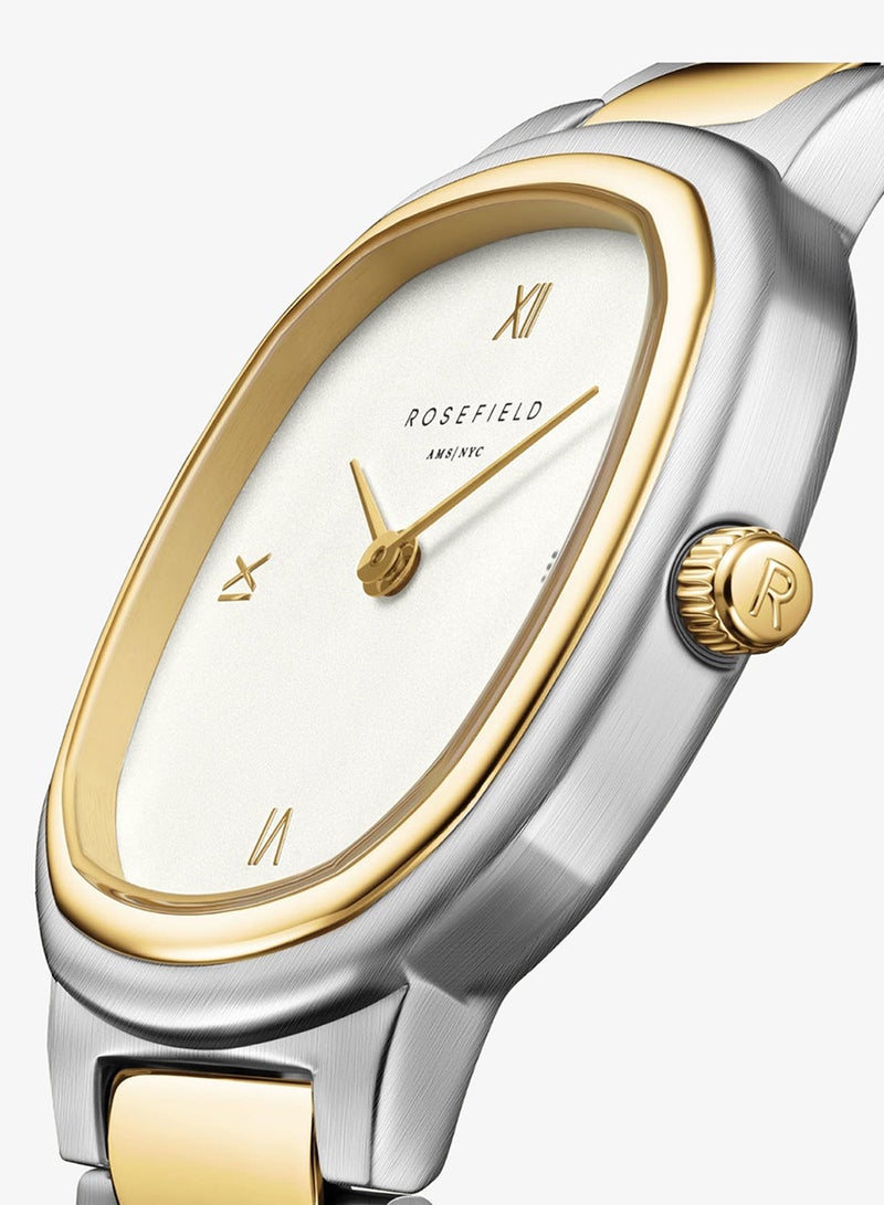 RoseField Gaia Roman Indexes Gold Steel Strap Duotone - ORCDSD-OR03 - Image 2