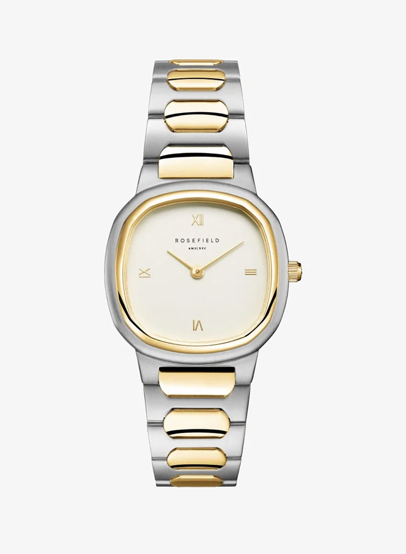 RoseField Gaia Roman Indexes Gold Steel Strap Duotone - ORCDSD-OR03