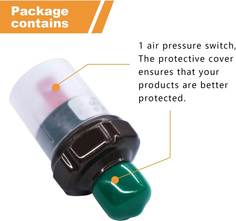 mankk Air Pressure Switch 70-100 PSI Thread 1/8" NPT 24V 12V DC Air Compressor Pressure Switch for Air Horn Train 70-100-1/8" NPT-BK - Image 2