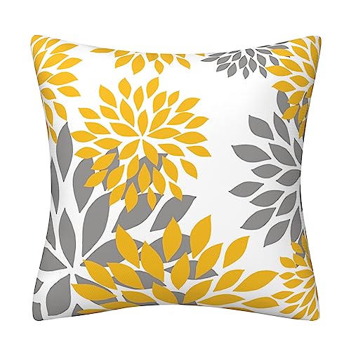 Drmstow Yellow Pillow Covers 18x18 Set of 4 Modern Decorative Geometric Outdoor Sofa Throw Pillow Cushion Covers Case for Couch Living Room Bedroom Patio Furniture Indoors Home Decor - Image 3