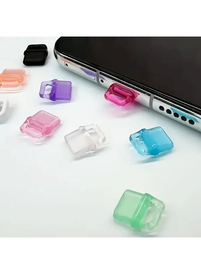 Transparent USB C Dust Plugs 12 Pack Universal Type C Port Protector Waterproof Charging Port Cover - Image 4