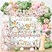 Cocomigo 184pcs Wild One Birthday Decorations Girl Wild One Party Decorations Include Plate Banner Backdrop Tablecloth Cake Topper Pink Balloon Arch for Wild One Birthday Decorations - Image 3