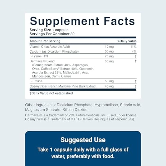 ACTIVATEDYOU غذاء أساسي للبشرة - مكملات دعم الكولاجين والإيلاستين المستندة إلى النباتات للنساء والرجال - تدعم البشرة الشابة، ليسين وديرمافال لإنتاج الكولاجين (3 عبوات/90 يومًا) - Image 2