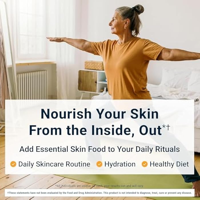ACTIVATEDYOU غذاء أساسي للبشرة - مكملات دعم الكولاجين والإيلاستين المستندة إلى النباتات للنساء والرجال - تدعم البشرة الشابة، ليسين وديرمافال لإنتاج الكولاجين (3 عبوات/90 يومًا) - Image 5