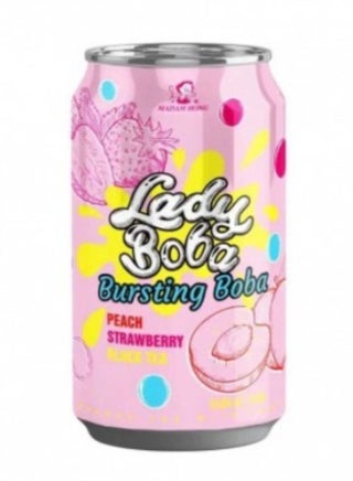 Peach And Strawberry Bubble Tea 320ml