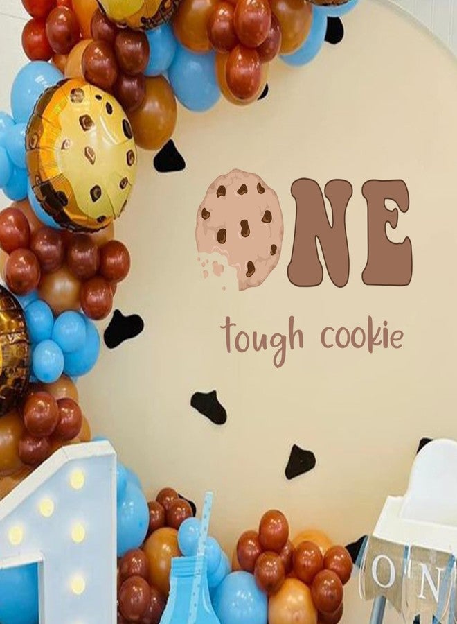 MUWEOL One Tough Cookie Decal - Sweet One Birthday Party Decal,Cookie Theme First Birthday Party Decorations (Tough Cookie Decal) - Image 1