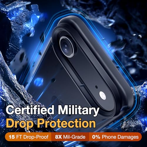 Yriklso 3 in 1 for iPhone Air Phone Case,1X Screen Protector +1X Camera Lens,Shockproof for iPhone Air Case, Military Grade Drop Protection, Protective Hard Back Slim Translucent Case,Black - Image 4