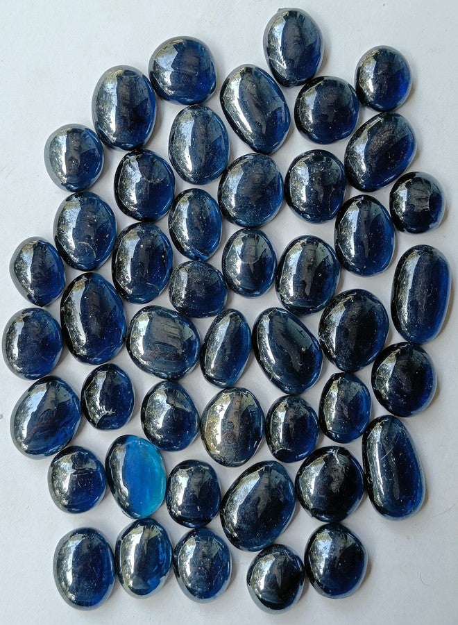 Parakh Blue Colour Flat Round Marbles (40 Pcs) - Image 2