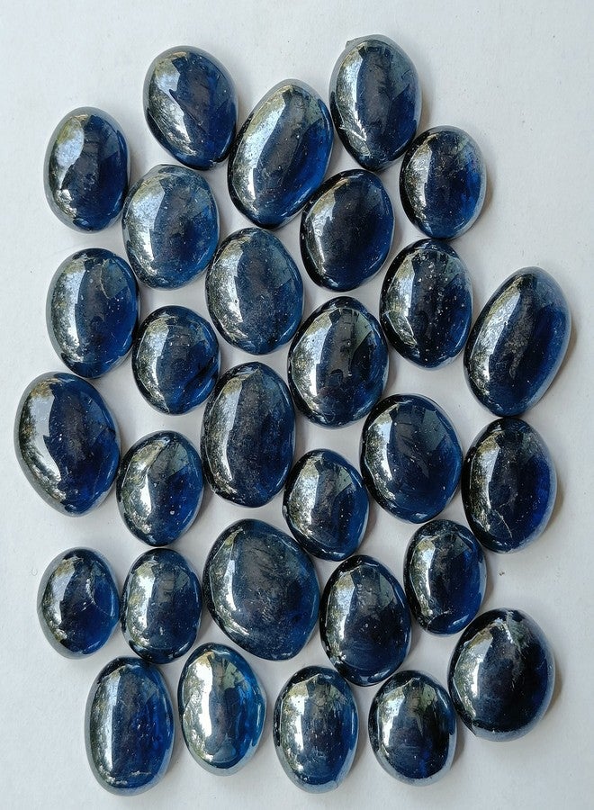 Parakh Blue Colour Flat Round Marbles (40 Pcs) - Image 1
