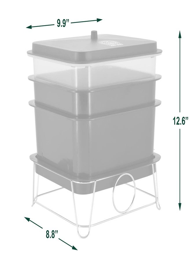 Worm Nerd Arcadia Garden Products Worm Nerd WN55 4-Tray Worm Composting Bin Kit with Coco Coir Brick for Recycling Food Waste, Worm Castings, Worm Tea, Vermiculture and Vermicomposting, Tan - Image 5