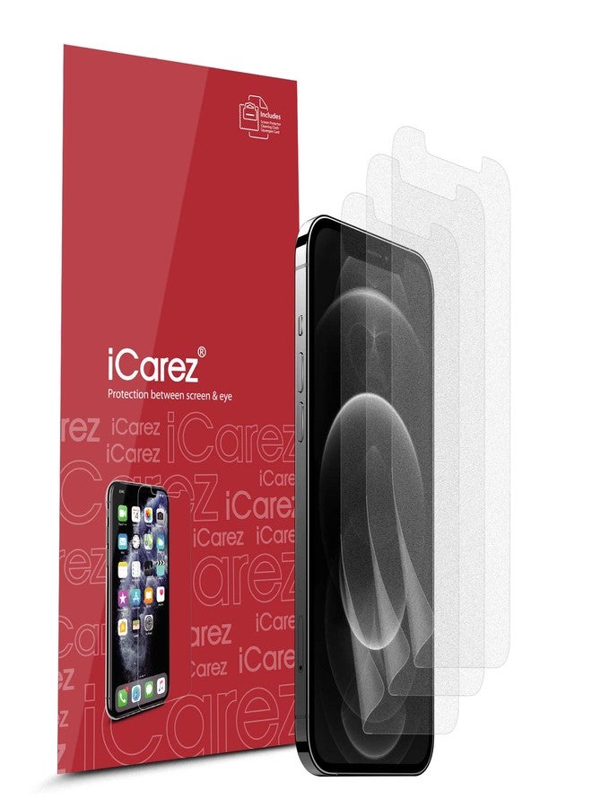 iCarez Matte Screen Protector for iPhone 12 /iPhone 12 Pro (2020) 6.1-Inches, 3-Pack Anti-glare - Image 1