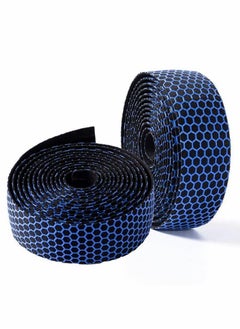 Bike Handlebar Tapes, Hex Tape, Road Bicycle Bar Handle Wraps 2 Rolls for Bikes and Cycling (Blue)
