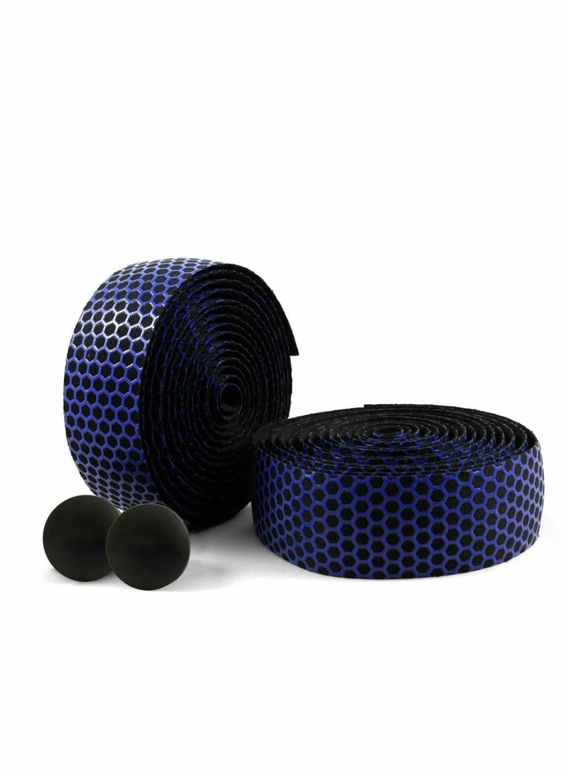 Y&D - Bike Handlebar Tapes, Hex Tape, Road Bicycle Bar Handle Wraps 2 Rolls for Bikes and Cycling (Blue) - Image 1