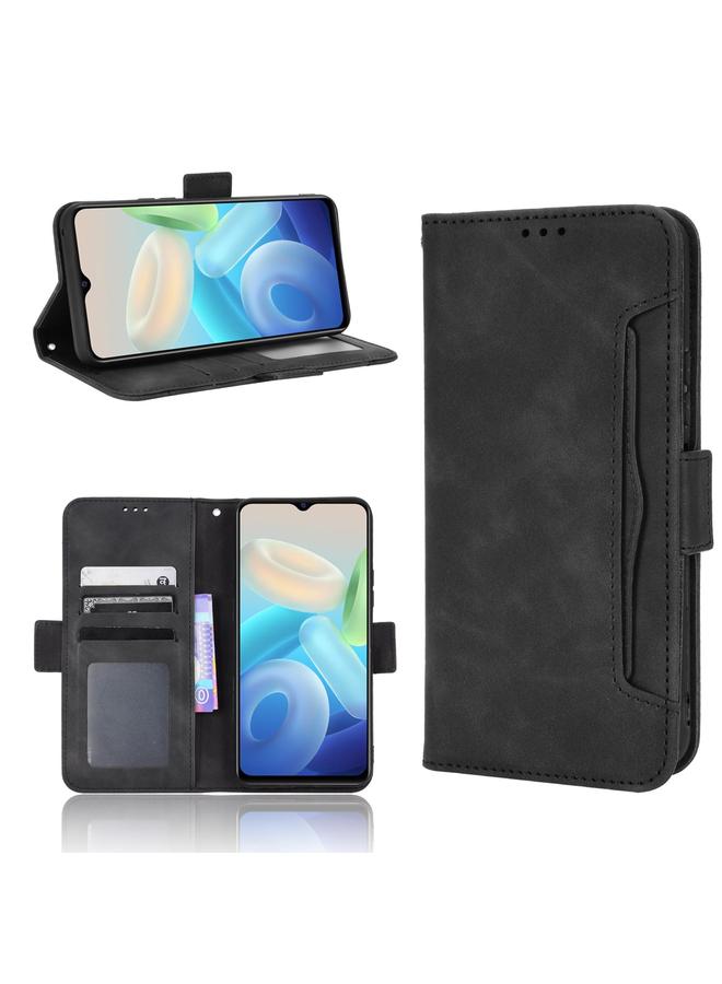 The Bros Case For vivo Y55 5G / T1 5G / Y75 5G Skin Feel Calf Texture Card Slots Leather Phone Case