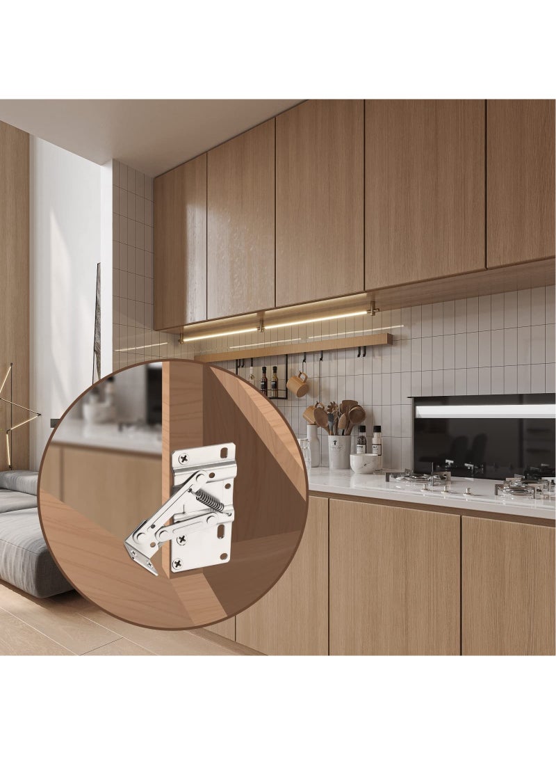 SYOSI 2 Pack Tip Out Tray Hinges, Scissor Hinges for Kitchen Sink or Bathroom Cabinet Organizer, Sink Front Drawer, Compatible Both Face Frame and Frameless  - Image 3