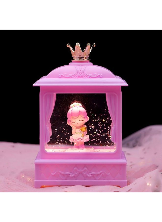 Music Box Rotating Cute Princess Crystal Lamp Glow Music Box Children's Little Girl's 10th Birthday-Color:2228 Dream Garden Purple-Dimensions:Color Box + Greeting Card + Handbag 【writing Greeting Ca - Image 1